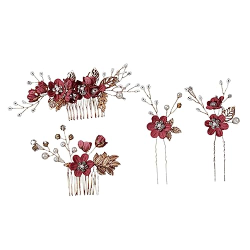 Ipetboom 1 Satz Haarnadel Seitlicher Kristallkamm Blumenhaarstäbchen Für Hochzeit Haarteile Hochzeitsseitenkamm Für Die Braut Brautschmuck Set Mosaik Damen Zinklegierung Strasssteine von Ipetboom