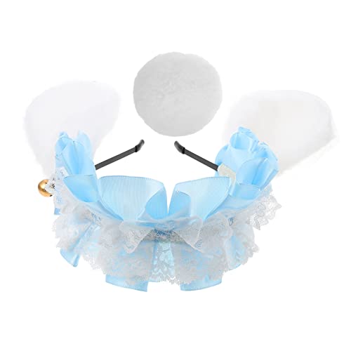 Ipetboom 1 Satz Hasenohr Stirnband Hase Ostern Hasenohren Gesicht Hasenohren Stirnband Weißer Hasenschwanz Kostümparty-requisite Katzenohren Kostüm Ratte Sky-blue Schleife Ipetboom 1 Satz Hasenohr Stirnband Hase Ostern Hasenohren Gesicht Hasenohren Stirnband Weißer Hasenschwanz Kostümparty-requisite Katzenohren Kostüm Ratte Sky-blue Schleife von Ipetboom
