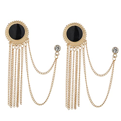 Ipetboom 1 Satz Herren Anstecknadel Mit Quasten Alloy Brosche Für Anzüge Hemdkragen Pins Stilvolle Kleidung Accessoires Für Formelle Anlässe 2 Stück von Ipetboom