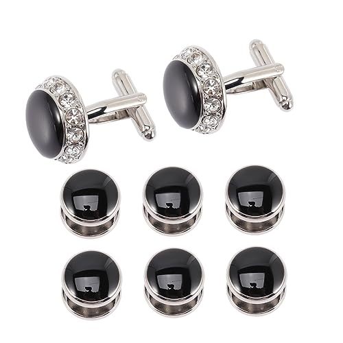 Ipetboom 1 Satz Herren Manschettenknöpfe Mit Teiliges Eleganter Business Cufflink Für Hochzeiten Besondere Anlässe Schmuck Für Männer Vielseitig Kombinierbar 8 Stück von Ipetboom