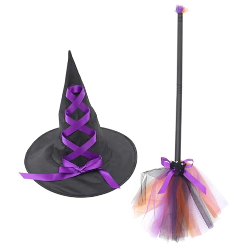 Ipetboom 1 Satz Hexenhut und Besen Set für Halloween Dekoration Teiliges Kostüm Zubehör für Mädchen Langlebig und Wiederverwendbar für Kostümpartys und Cosplay Ipetboom 1 Satz Hexenhut und Besen Set für Halloween Dekoration Teiliges Kostüm Zubehör für Mädchen Langlebig und Wiederverwendbar für Kostümpartys und Cosplay von Ipetboom