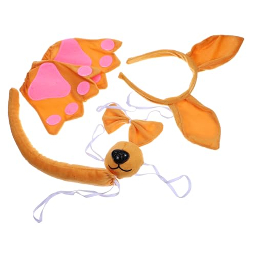 Ipetboom 1 Satz Kostümset für Partys Tierohren Stirnband Tierkostüm Zubehör Cosplay Tierkostüm mit Handschuhen und Schleife für Geburtstagsfeiern und Maskeraden von Ipetboom