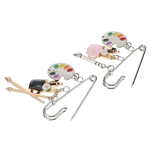 Ipetboom 1 Satz Künstler Broschen Pinsel Design Dekorative Anstecknadeln Für Kleidung Farbpalette Brustnadel Kreatives Für Frauen Männer Für Besondere Anlässe Fotografie 2 Stück von Ipetboom