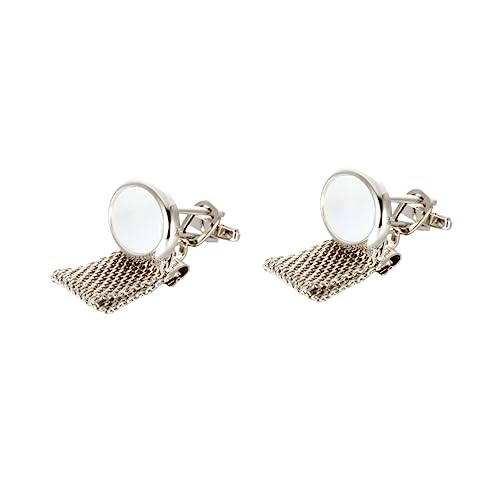 Ipetboom 1 Satz Manschettenknöpfe Für Herren Teiliges Kettenstil Elegantes Hemd Accessoire Für Hochzeiten Geschäftliche Anlässe Geburtstagsfeiern Zeitloses Design 2 Stück von Ipetboom