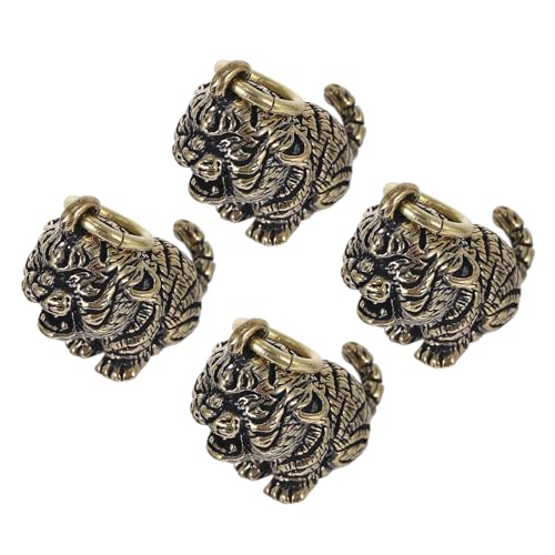 Ipetboom 1 Satz Mini Tiger Schlüsselanhänger Messing Anhänger Für Taschen Diy Bastelprojekte Leicht Langlebig Kreatives Design Verarbeitung 4 Stück von Ipetboom