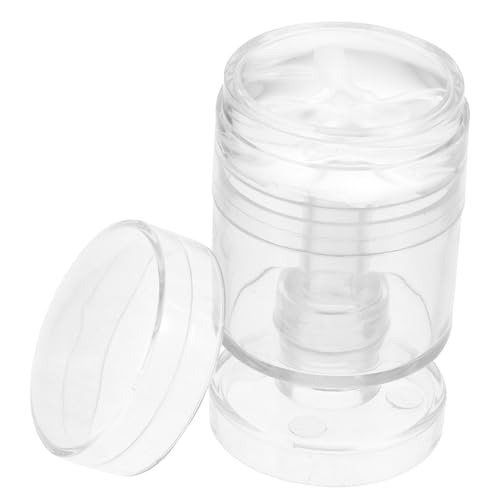 Ipetboom Nagelstempel Satz Silikon Transparent Drehbar mit Schaber Nagelstempelplatte Nailart Werkzeug für Nägel Nailart Schablonen Gelee Stempel Nageldekoration Selbstgemacht von Ipetboom