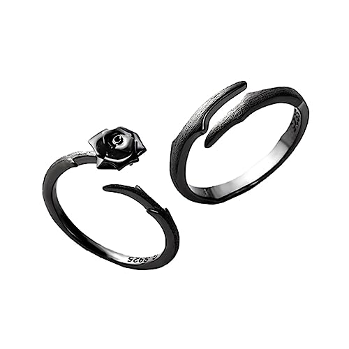 Ipetboom 2stücke Paarringe Aus Hochwertigem Material Mit Kreativem Blumenmuster Fingerringe Für Verlobungen Feste Und Partys Langlebiger Fingerschmuck von Ipetboom