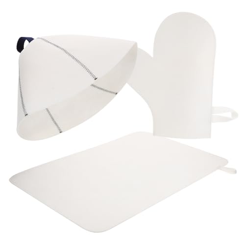 Ipetboom Filzhut Saunakappe Mit Handschuh Und Matte Für Damen Und Herren Atmungsaktiv Und Langlebig Für Sauna Und Duschgebrauch von Ipetboom