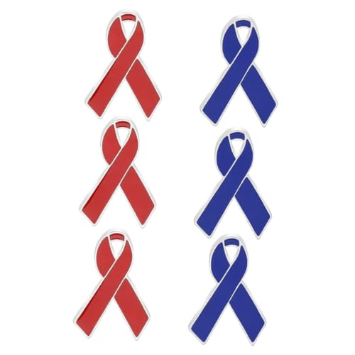 Ipetboom 1 Satz Schleifen Broschen Awareness Badge Für Fundraising Charity Events Vielseitig Tragbar An Kleidung Taschen Schals Für Unterstützung Bewusstseinsbildung 6 Stück von Ipetboom