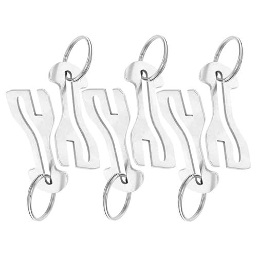 Ipetboom 1 Satz Schlüsselbund Anti-lost-tag Lanyards Trolley-token-münzen-schlüsselanhänger Einkaufswagen Neuartiger Schlüsselanhänger Charme Schlüsselkette Rostfreier Silber 6 Stück von Ipetboom