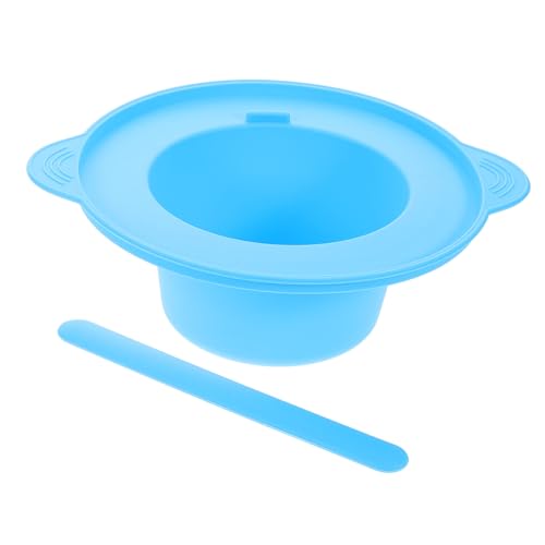 Ipetboom 1 Satz Silikonmaskenmaskenschale Schüssel Gesichtsmaske Mischung rühren Silikonschalen-Gesichtsmaske Rührlöffel zum Backen Wachstopf Kieselgel Blue Wiederverwendbar von Ipetboom