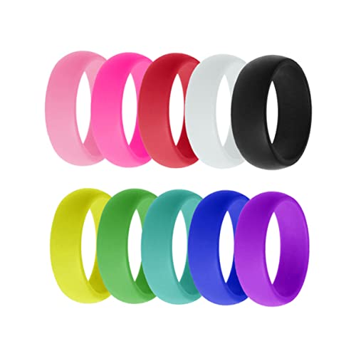 Ipetboom 10stücke Silikonring Für Damen Und Herren Gemischte Farben Langlebig Und Praktisch Für Sport Und Aktivitäten von Ipetboom