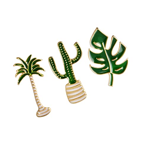 Ipetboom 3stücke Blattförmige Broschen Kaktusbroschen Für Damen Broschennadeln Als Kostüm Requisiten Dekoration Kaktusbrosche Für Party-bankette von Ipetboom