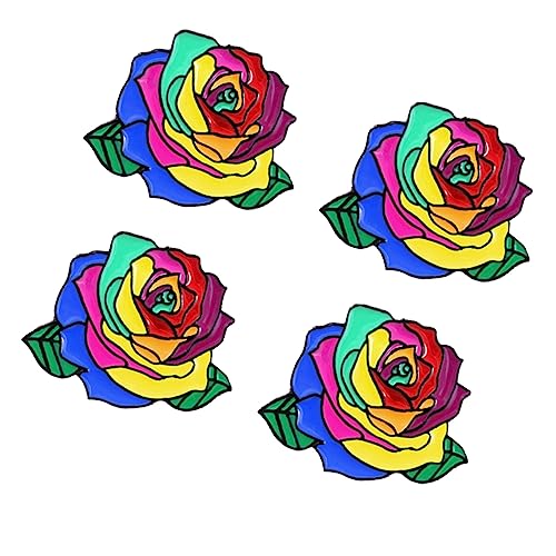 Ipetboom 1 Satz Teiliges Dekorative Broschen Kreative Kleine Broschen Legierung Blumenform Schmuck Für Kleidung Taschen Vielseitig Einsetzbar 4 Stück von Ipetboom