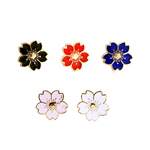 Ipetboom 1 Satz Teiliges Kirschblüten Brosche Anstecknadel Im Japanischen Stil Kleidung Accessoire Kreative Und Langlebige Designs Für Damen Und Mädchen Weiß Blau 5 Stück von Ipetboom