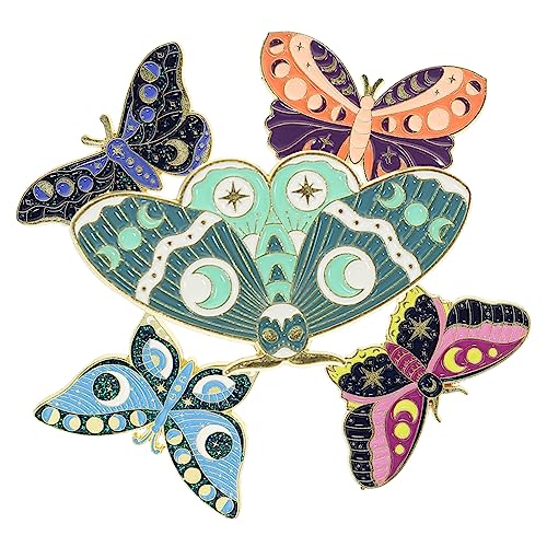 Ipetboom 5stücke Schmetterling Brosche Aus Legierung Mit Emaille Anstecknadel Für Damen Schmuckabzeichen Für Kleidung Taschen Hüte Und Rucksäcke von Ipetboom