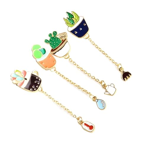 Ipetboom 4stücke Kaktus-brosche Persönlichkeit Kaktus Breastpin Cartoon Abzeichen Dekor Kleidung Corsage Halsbekleidung Für Mädchen Dame von Ipetboom