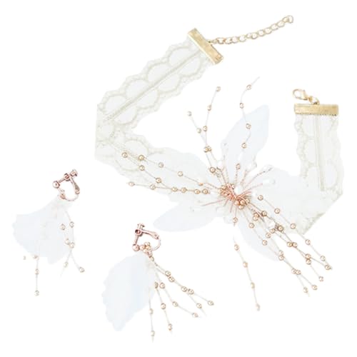 Ipetboom 1 Set Blumen Halsketten Ohrring Set Schmuck Ohrringe Für Mädchen Perlen Modische Ohrringe Ohrhänger Für Ohrschmuck Weiß Ipetboom 1 Set Blumen Halsketten Ohrring Set Schmuck Ohrringe Für Mädchen Perlen Modische Ohrringe Ohrhänger Für Ohrschmuck Weiß von Ipetboom