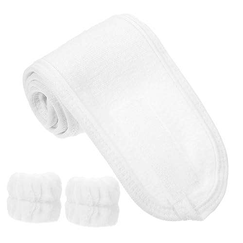 Ipetboom 1satz Rutschfesten Flanell-washbands Und Kopf Sowie Handgelenk-bändern Für Gesichtsreinigung Für Make-up Hautpflege Und Spa Anwendungen von Ipetboom