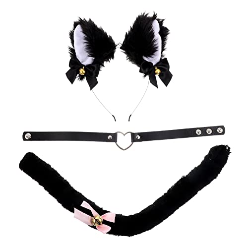 Ipetboom 1satz Katzenohren Haarreif Mit Kragen Und Niedliche Festival-dekoration Für Kostümpartys Halloween Und Cosplay Und Teiliges von Ipetboom