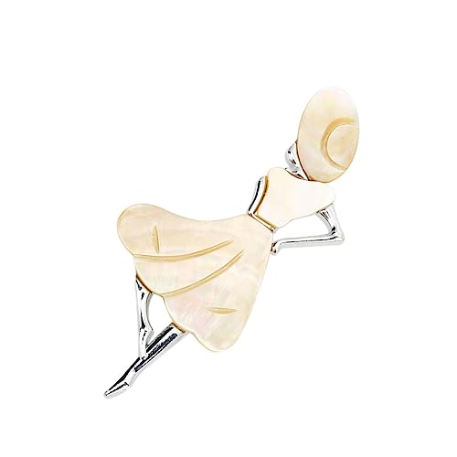 Ipetboom 1 Stück Beauty Girl Geformte Corsage Für Stift Hochzeit Stellnadel Korsage Brustnadel in Form Eines Schönheitsmädchens Beige von Ipetboom