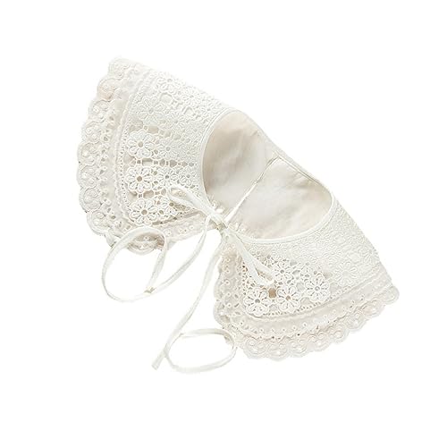 Ipetboom Bestickter Spitzenkragen Damen Abnehmbarer Fake Collar Hohler Schal Atmungsaktiv Dekoratives Accessoire für Blusen und Kleider von Ipetboom