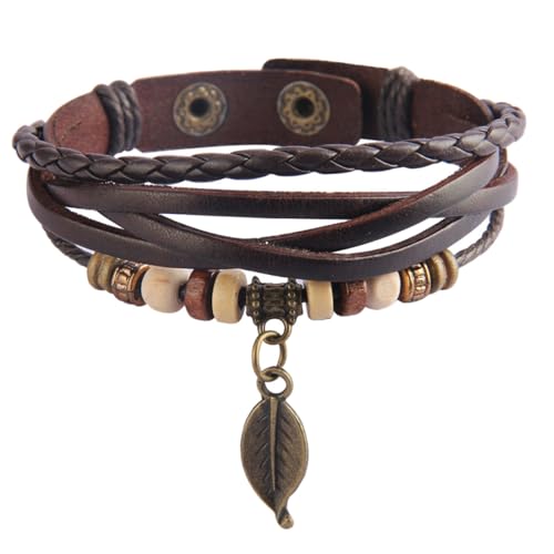 Ipetboom Retro Rindsleder Armband Für Damen Und Herren Handgefertigtes Geflochtenes Armband Im Boho Stil Mit Baum Anhänger Modisches Accessoire Für Alltag Und Besondere Anlässe von Ipetboom