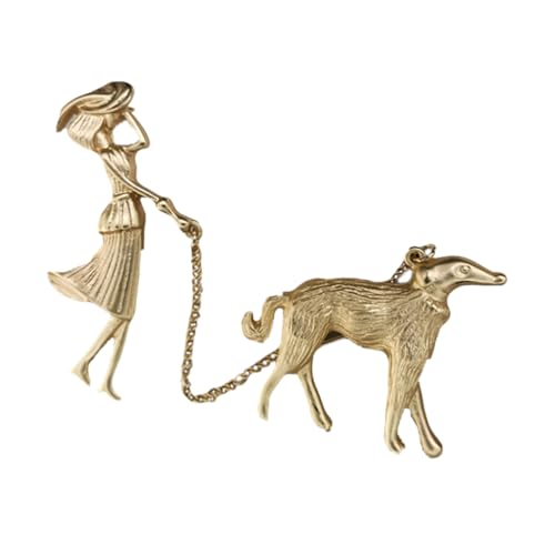 Ipetboom Legierungs-brosche Für Frauen Mit Hund-design Glänzende Optik Geeignet Für Legeres Und Formelles Tragen Als Broschennadel Oder Brustnadel Für Verschiedene Kleidungsstücke Wie Pullo von Ipetboom