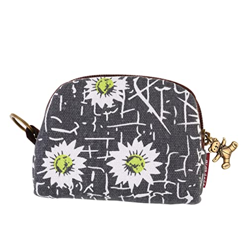 Ipetboom 1 Stück Daisy Mini Coin Purse Kleines für Druckmuster Aufbewahrung von Münzen Kleingeld Kompakte Einzigartiges Design von Ipetboom
