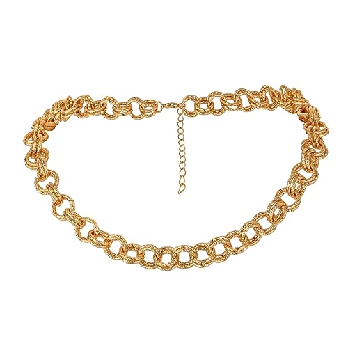 Ipetboom 1 Stück Damen Clavicle Kette mit Doppeltem Ring Kreative Halskette für Frauen Modisches für Tag Leicht Elegant Perfektes Accessoire für Besondere Anlässe von Ipetboom