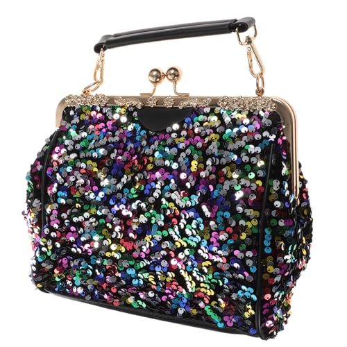 Ipetboom 1 Stück Damen Umhängetasche mit Pailletten Multifunktionale Handtasche für Besondere Anlässe Große Kapazität Tragbar für Strand Party Einkäufe von Ipetboom