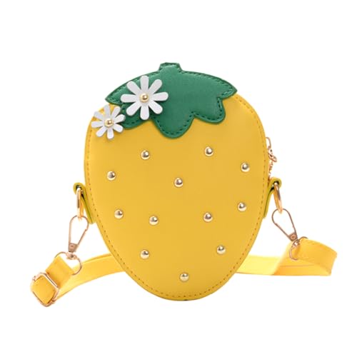 Ipetboom Erdbeer Tasche Schultertasche Mädchen Umhängetasche Für Münzgeldbörse Schlichte Kindergeldbörse Modische Clutch Handtasche von Ipetboom
