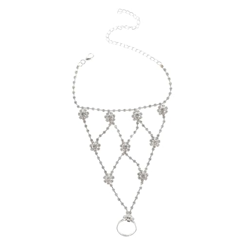 Ipetboom Silberne Fußkette Für Damen Elegante Wasserstein-Anklet Verstellbare Fußschmuck Für Strand Hochzeiten Und Partys Leicht Und Hautfreundlich Freundinnen von Ipetboom