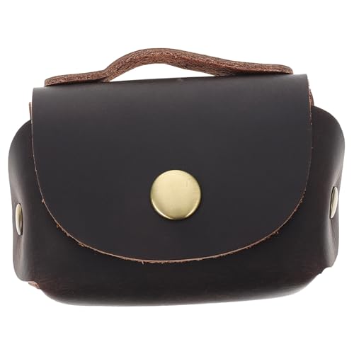 Ipetboom 1 Stück Geldbörse Schlüsseletui Tasche Kleines Münztäschchen Münzen Männer Minimalistisch Beutel Schlüssel Aufbewahrungsbox Kaffee Echtes Leder von Ipetboom