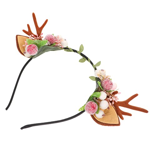 Ipetboom Geweih Haarreif Weihnachten Kopfschmuck Geweih Beeren Stirnband Mode Haar Accessoires Für Feiertage Kostümpartys Und Maskeraden von Ipetboom