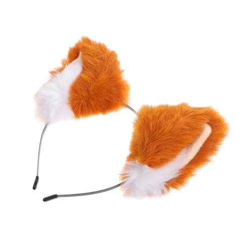 Ipetboom 1 Stück Haarschmuck für Katzenohren faschings haarreif party haarreifen Lustiger Haarreif Stirnband Tier Mädchen Hallo LED Haarband mit Fuchsohren Kopfschmuck aus Fuchsohren Stoff von Ipetboom