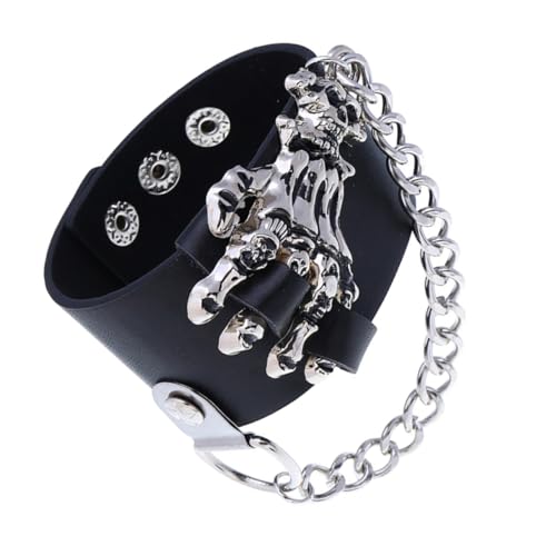 Ipetboom 1 Stück Halloween Skelett Armband Stilvolles Kreatives Handgelenkband für Halloween Partys Leicht Unisex für von Ipetboom