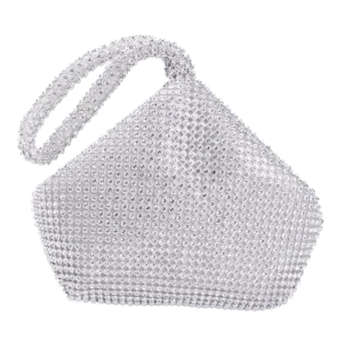 Ipetboom 1 Stück Handy Geldbörse Brieftasche Die Party-handtasche Funkeln Multifunktional Handy Handtasche Cross -lod -taschen Für Frauen Dame Einfach Silver Strasssteine von Ipetboom