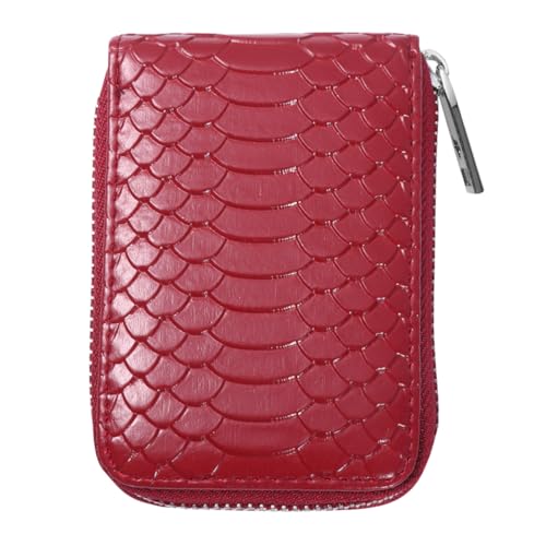 Ipetboom Ledergeldbörse Für Herren Kompakt Mit Reißverschluss Ausweis Und Kartenfach Aus Hochwertigem in Weinrot Für Langen Gebrauch von Ipetboom