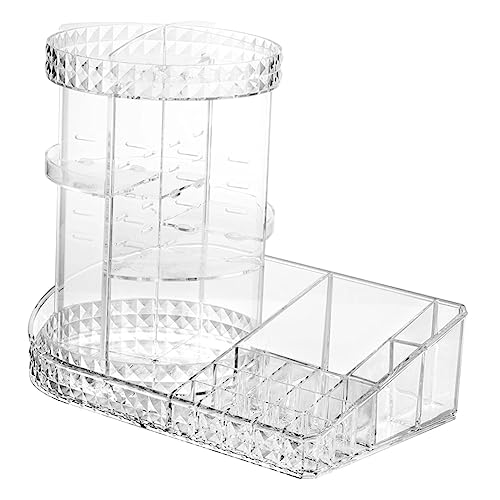 Ipetboom Rotatable Desktop Cosmetics Organizer Box Multifunktionale Aufbewahrungsbox Für Kosmetik Für Schminktische Und Zuhause Platzsparend Und Stabil von Ipetboom