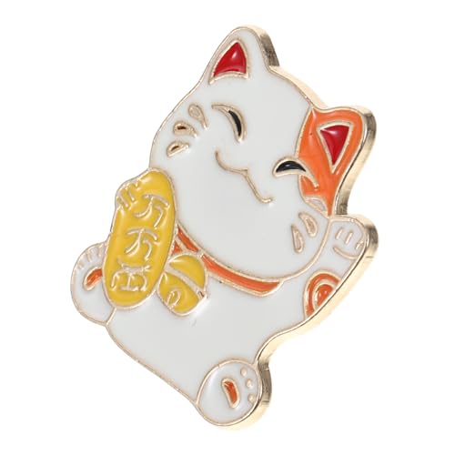 Ipetboom 1 Stück Kawaii Glückskatze Brosche Japanische Stil Anstecknadel für Kleidung Durable Alloy Süßes Accessoire für Frauen und Mädchen für Jacken Schals und Taschen von Ipetboom