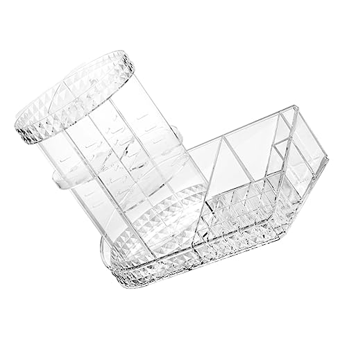 Ipetboom 1stück Rotierender Kosmetik Organizer Praktische Aufbewahrungsbox Für Make-up Und Hautpflege Kompakte Mehrschichtiger Design Transparente Acrylstruktur Für Schminktisch von Ipetboom