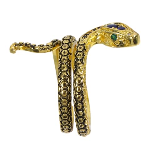 Ipetboom Schlangenring Kupfer mit Zirkonia Stilvoller Fingerring für Männer und Frauen Eleganter Leuchtender Fingeraccessoire für Besondere Anlässe von Ipetboom