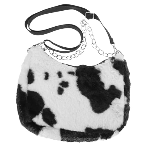 Ipetboom 1 Stück Kuschelige Cow Printed Schultertasche Plüsch Handtasche für Damen für Smartphone Geldbörse und Kosmetik Leicht Praktisch für Unterwegs Ipetboom 1 Stück Kuschelige Cow Printed Schultertasche Plüsch Handtasche für Damen für Smartphone Geldbörse und Kosmetik Leicht Praktisch für Unterwegs von Ipetboom