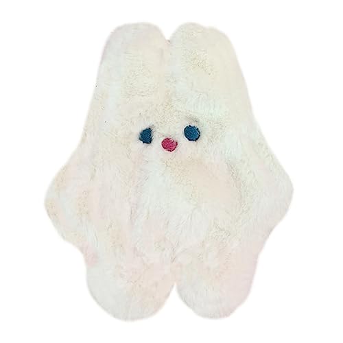 Ipetboom 1 Stück Kuscheliger im Kaninchen Design Weiße Plüsch Geldbörse für Frauen Kartenetui Kosmetikbeutel Praktischer Reißverschluss für Einfache Handhabung Transport von Ipetboom