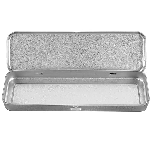 Ipetboom Metall Federmäppchen - 1 Stück Stiftebox Stiftbox Federmäppchen Rechteckig für Stift Bleistift Buntstifte - Schreibwarenbox Leer Aufklappbare Blechdose Pencil Case - 20.5x6x2cm von Ipetboom