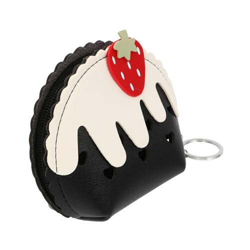 Ipetboom 1stück Niedliche Erdbeere Geldbörse Mit Schlüsselanhänger Reißverschluss Münzbeutel Für Kleingeld Karten Lippenstift Für Damen Für Unterwegs von Ipetboom