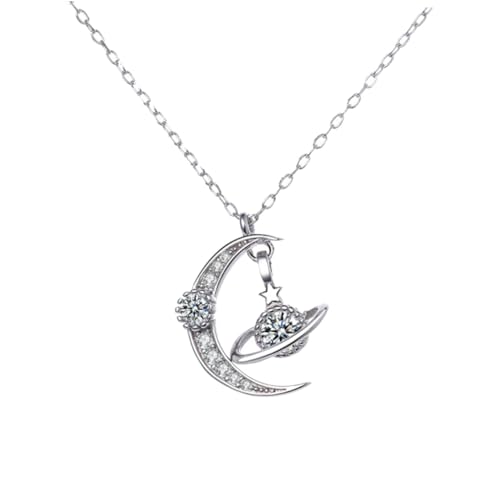 Ipetboom 1stück Silber Mond Und Stern Halskette Kreative Clavicle Kette Für Besondere Anlässe Mit Zirkonia Für Und Mädchen Ipetboom 1stück Silber Mond Und Stern Halskette Kreative Clavicle Kette Für Besondere Anlässe Mit Zirkonia Für Und Mädchen von Ipetboom