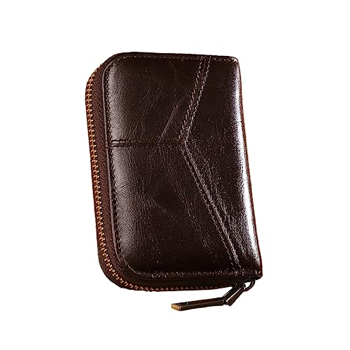 Ipetboom 1 Stück Organkarteninhaber Klein Schlüssel Tasche Kartenhalter Schild Reißverschluss Fall Pu-kartenbeutel Pu-geldbörse Münzbeutel Aus Leder Rindsleder Coffee von Ipetboom