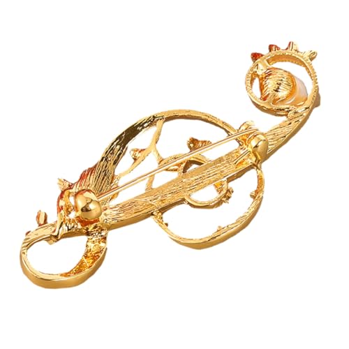 Ipetboom Retro Perlenbrosche Herren Brosche Dekorative Anstecknadel Corsage Note Perlen Brosche Kragen Pin Goldener Farbdesign von Ipetboom